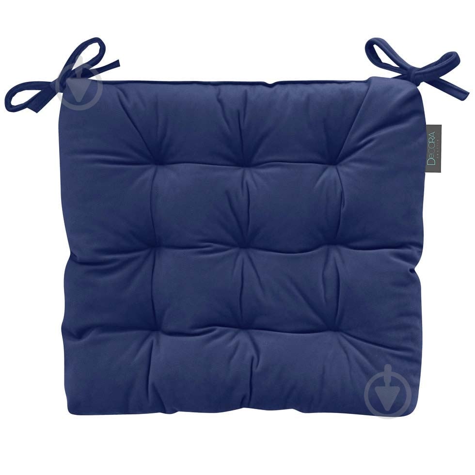 Подушка на стул Velour 40х40 см синий Decora textile - фото 1 Подушка на стул Velour 40х40 см синий Decora textile - фото 1