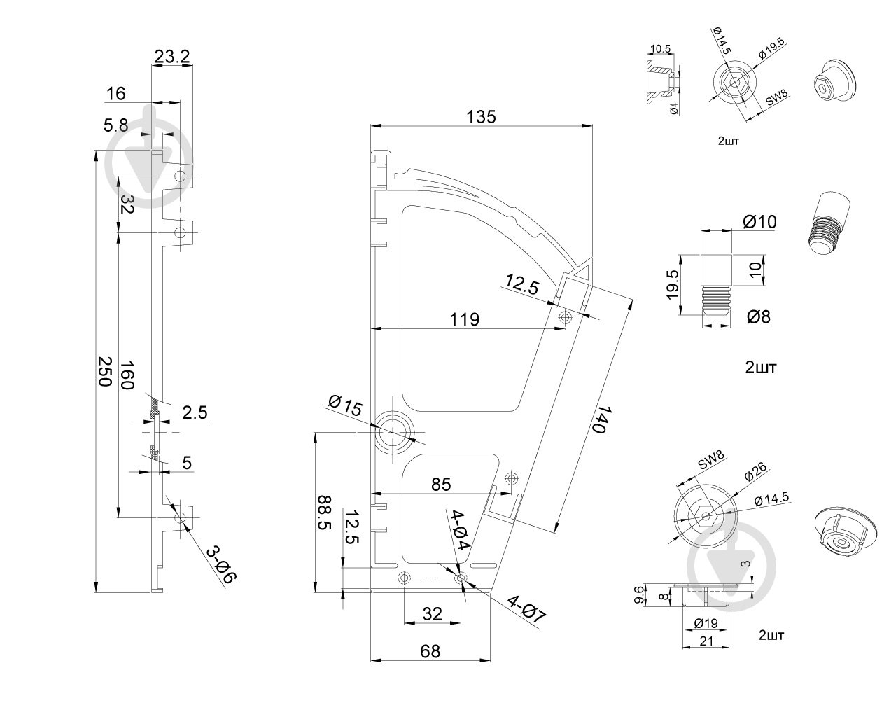 Полка для обуви DC 11996 (гамбургер) на 1 полку серый - фото 2