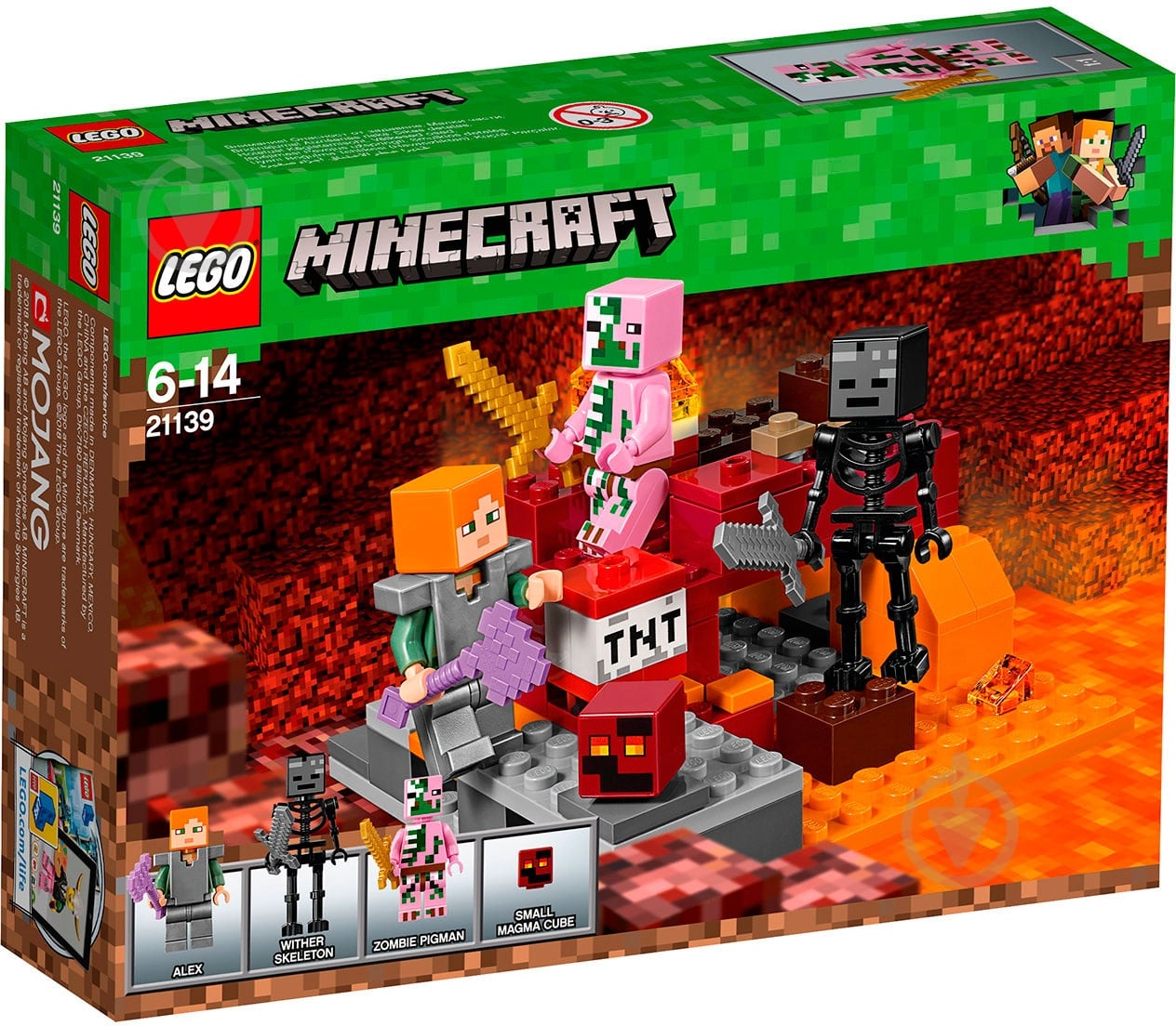Конструктор LEGO Minecraft Битва в Нижнем мире 21139 - фото 1