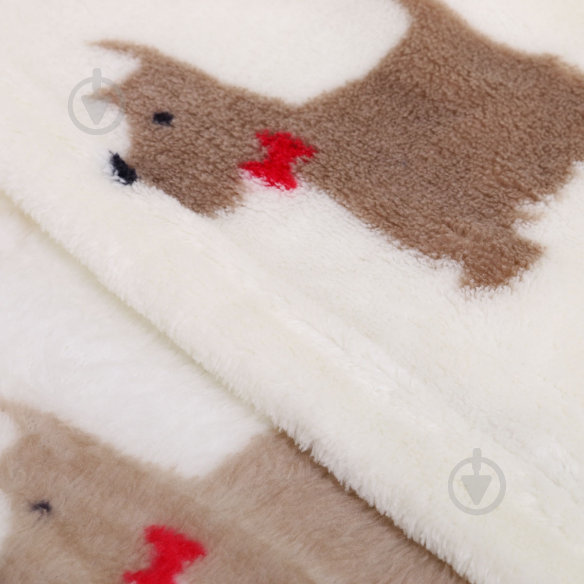 Плед Собаки 160x200 см кремовый с рисунком La Nuit - фото 2