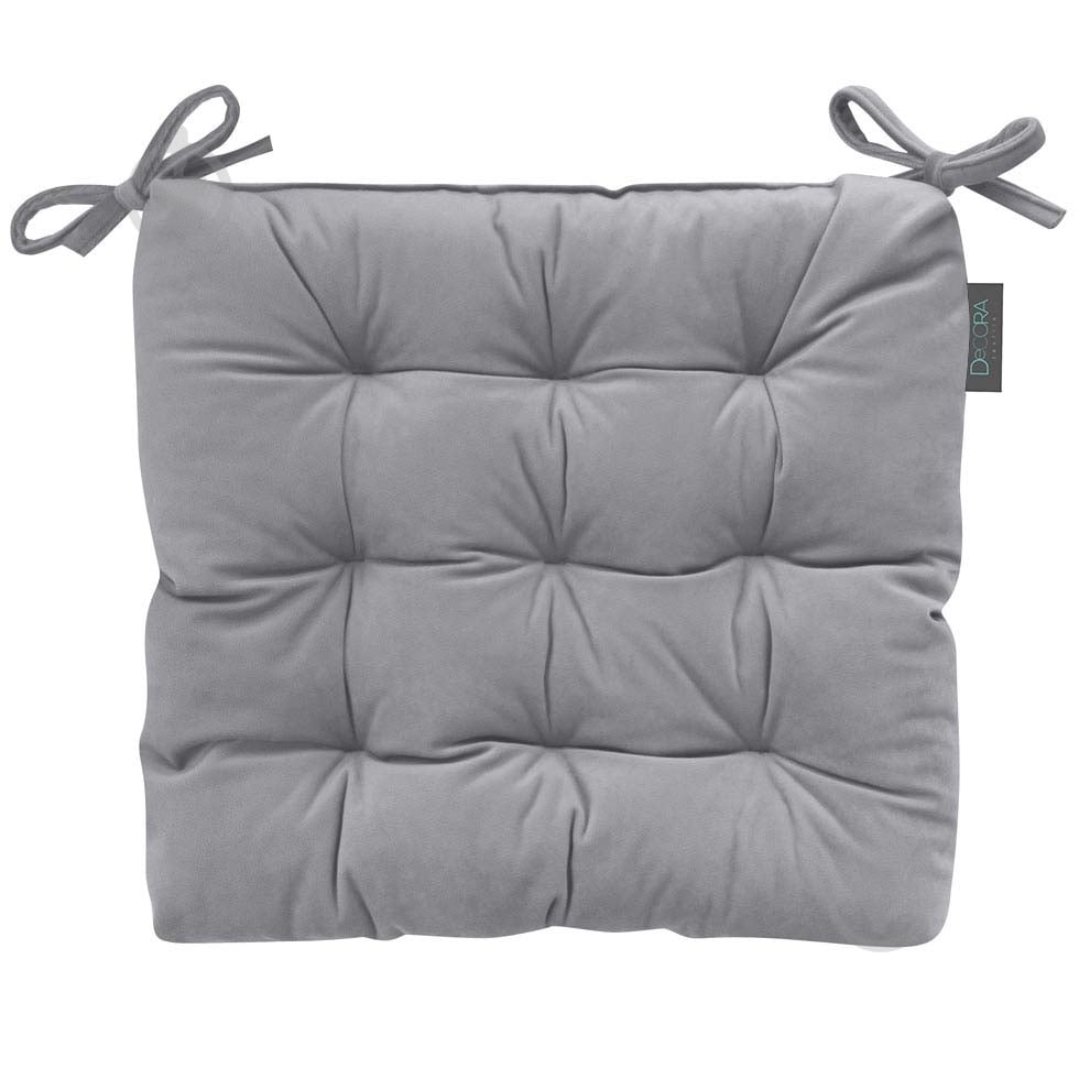 Подушка на стілець Velour 40х40 см сірий Decora textile - фото 1