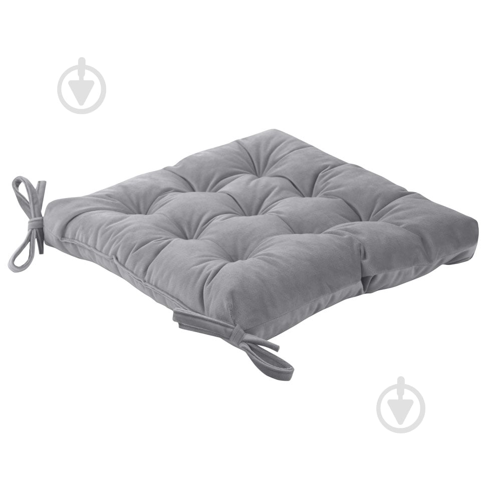 Подушка на стілець Velour 40х40 см сірий Decora textile - фото 2