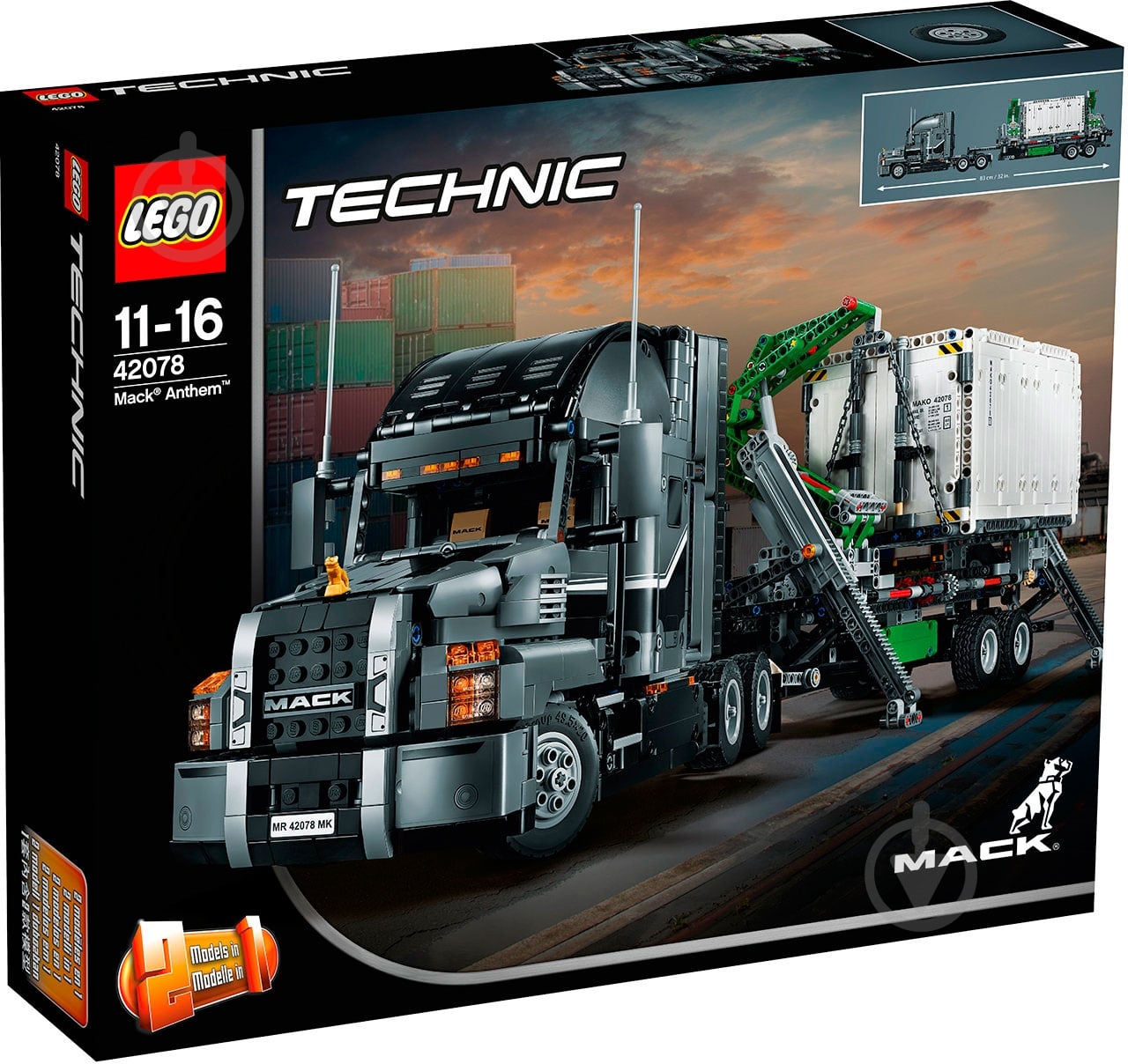Конструктор LEGO Technic Вантажівка MACK 42078 - фото 1 Конструктор LEGO Technic Вантажівка MACK 42078 - фото 1
