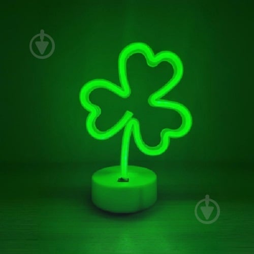 Ночник LED-NEON CLOVER зеленый B-28 - фото 1