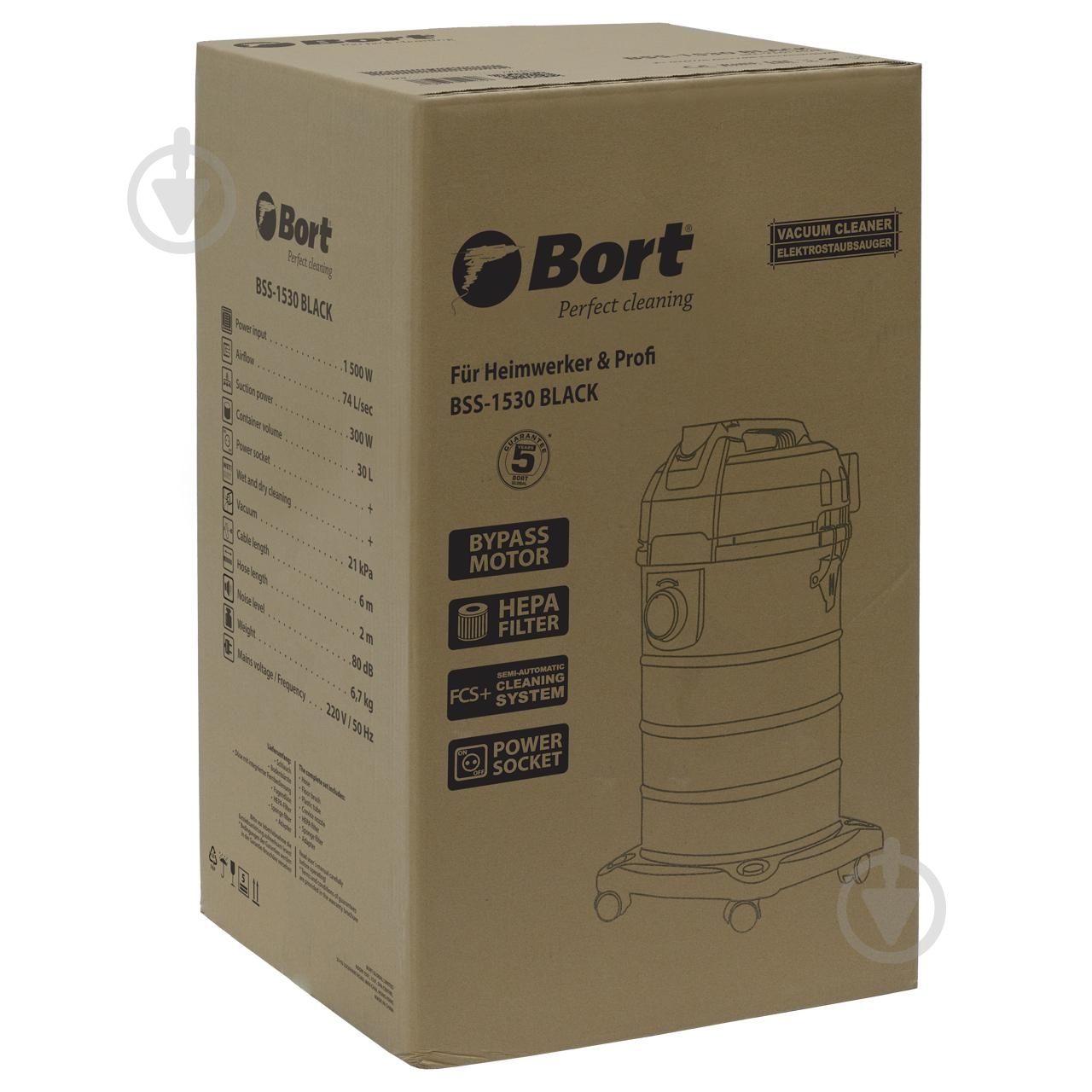 Пылесос Bort для сухой и влажной уборки BSS-1530 BLACK - фото 14