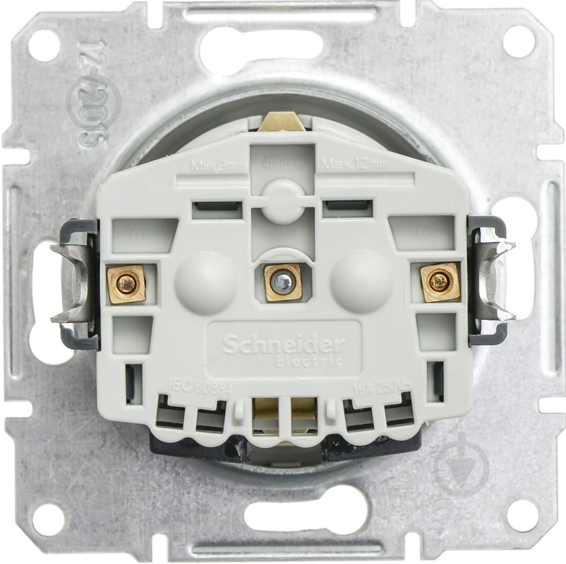 Розетка із заземленням Schneider Electric Sedna 16 А 250 В зі шторками з кришкою алюміній - фото 3