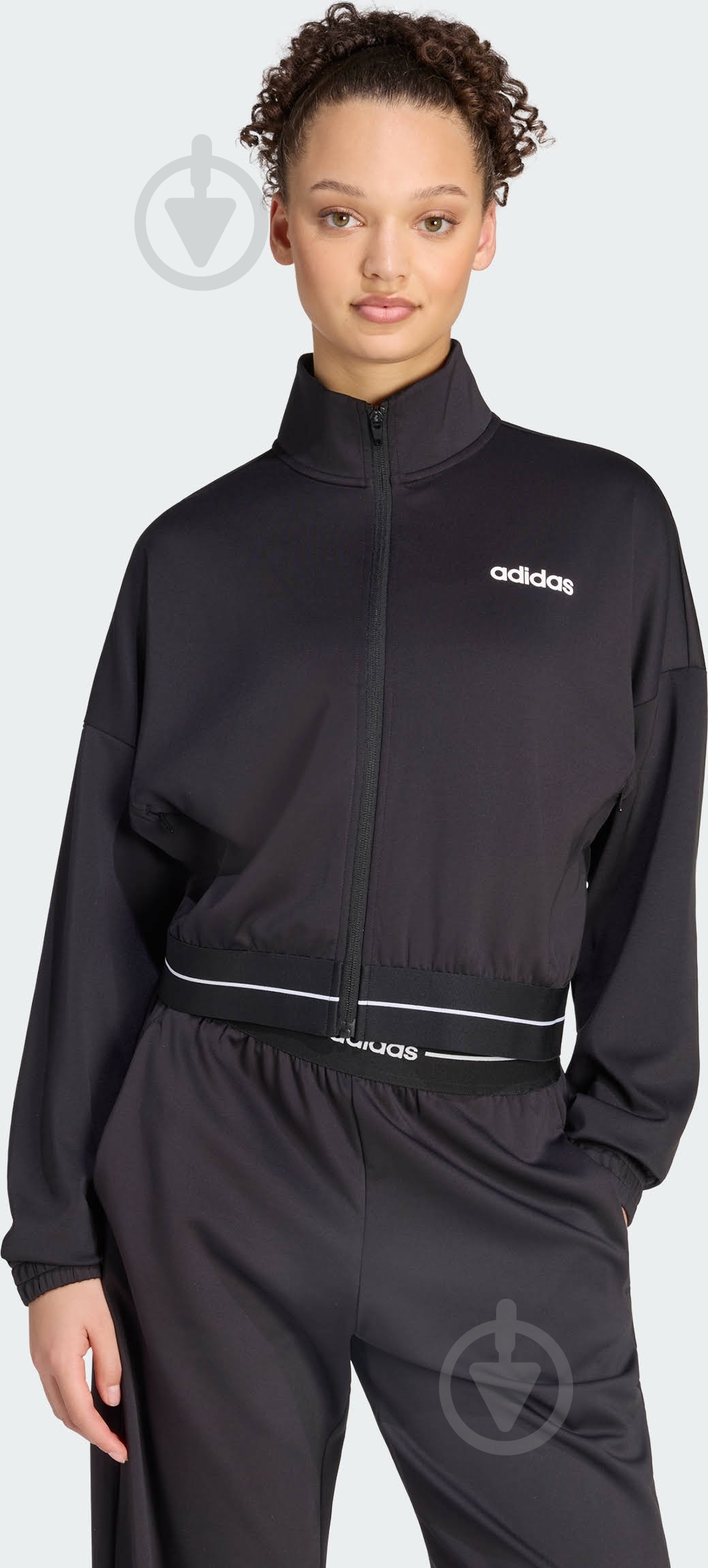 Джемпер Adidas HYG FULL ZIP KV1692 р.M черный - фото 1