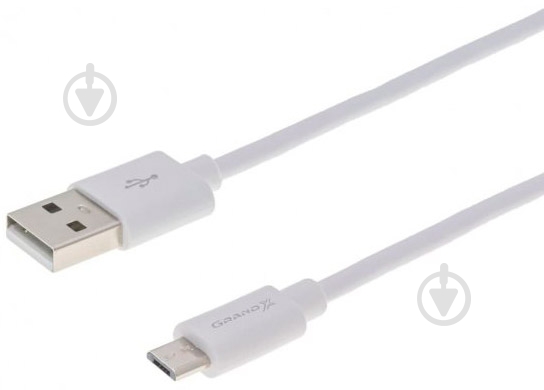 Дата-кабель Grand-X USB 2.0 AM to Micro 5P 1 м белый (PM01W) - фото 2