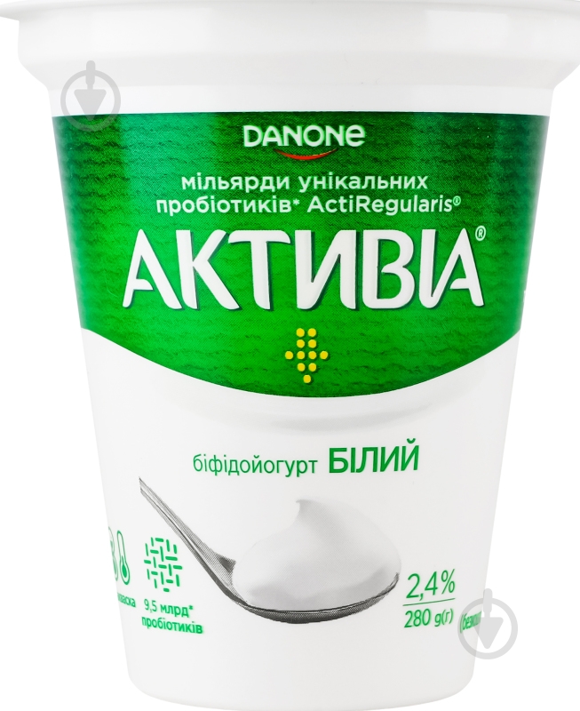 Біфідойогурт 2,4% 280 г ТМ Активія 280 г - фото 1