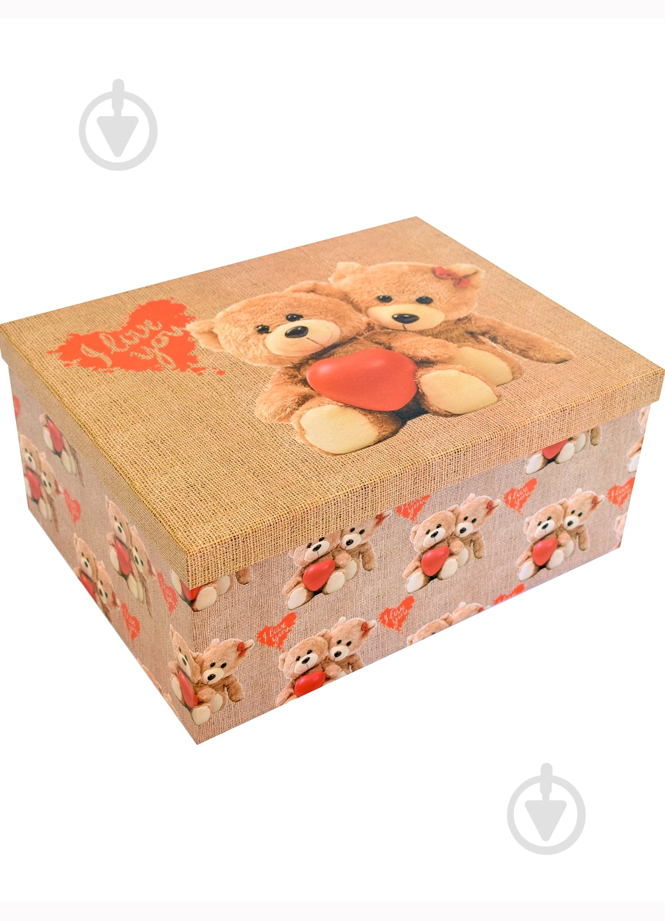 Коробка подарункова прямокутна ведмедики 37х29х16 см - фото 1