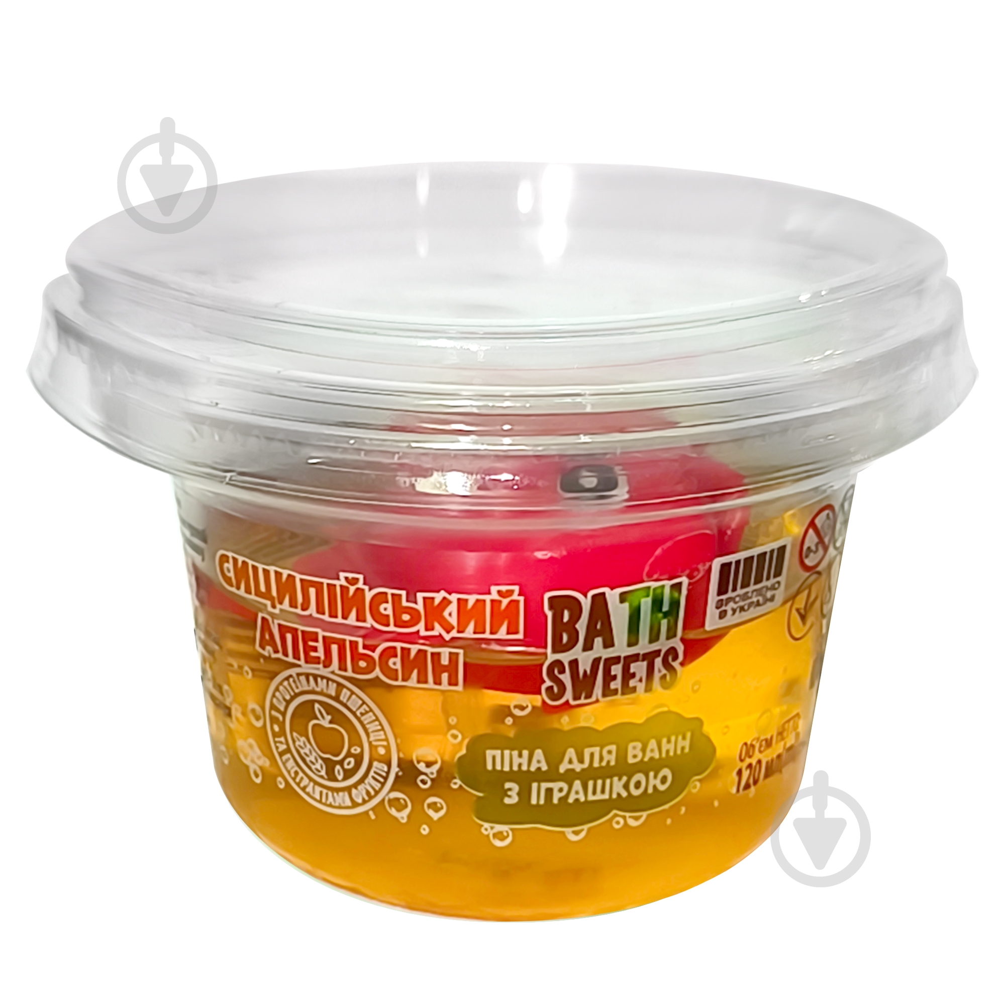 Піна для ванни BATH SWEET Сицилійський апельсин з сюрпризом 120 мл - фото 1 Піна для ванни BATH SWEET Сицилійський апельсин з сюрпризом 120 мл - фото 1