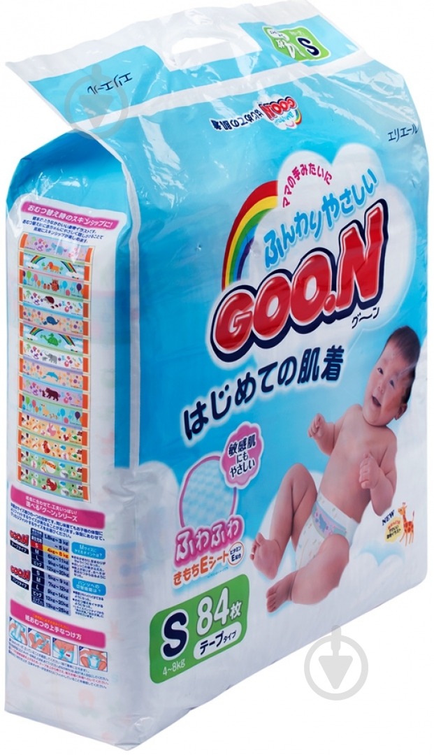 Подгузники Goo.N S 4-9 кг 84 шт. - фото 2