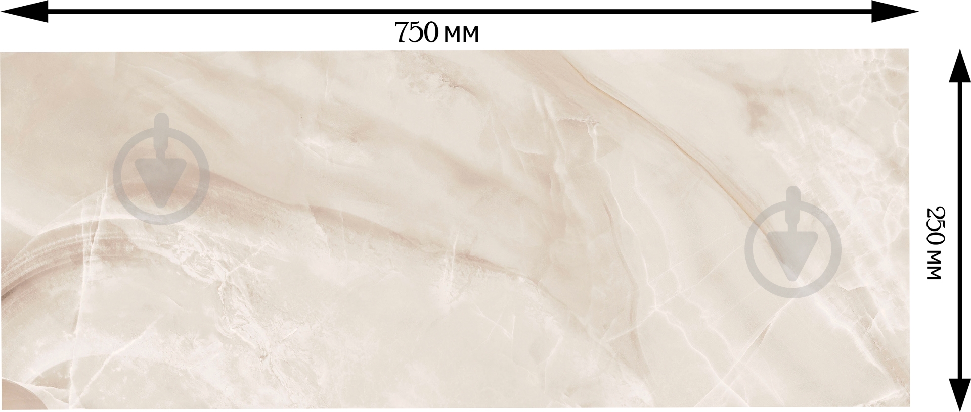 Плитка STN CERAMICA Дива Крем BR 25x75 - фото 3
