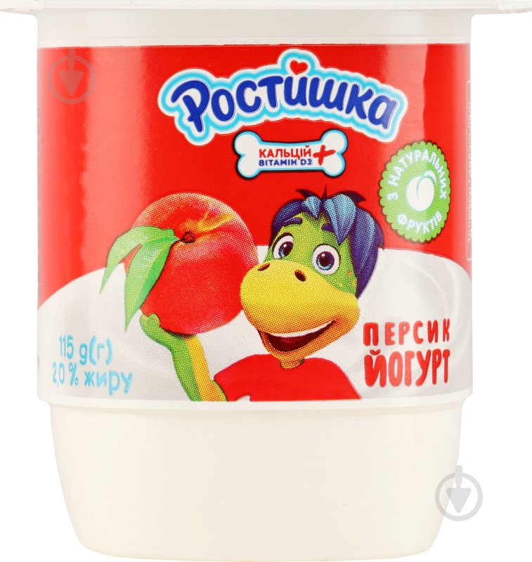 Йогурт Растішка 2% персик 115 г - фото 1