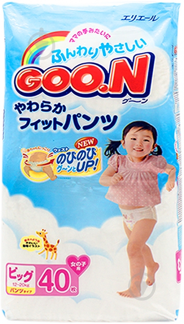 Подгузники-трусики Goo.N для девочек XL 12-20 кг 40 шт. - фото 1