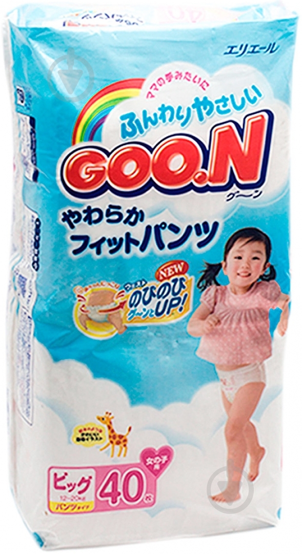 Подгузники-трусики Goo.N для девочек XL 12-20 кг 40 шт. - фото 3