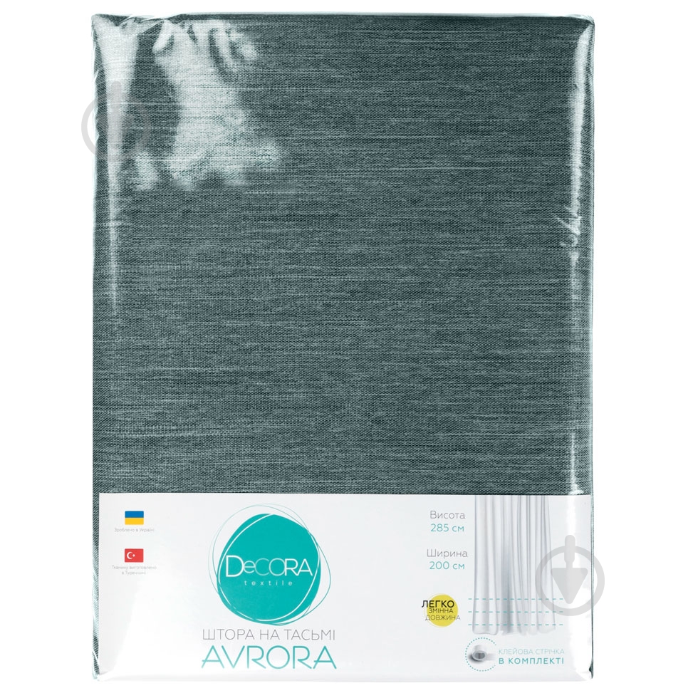 Штора Avrora 200x285 см Черно-синий Decora textile - фото 3