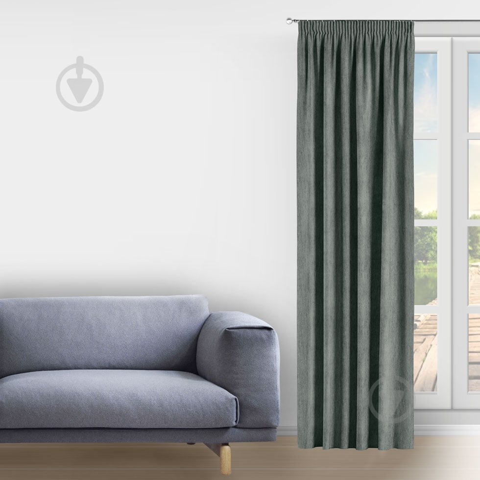 Штора Avrora 200x285 см черный Decora textile - фото 1