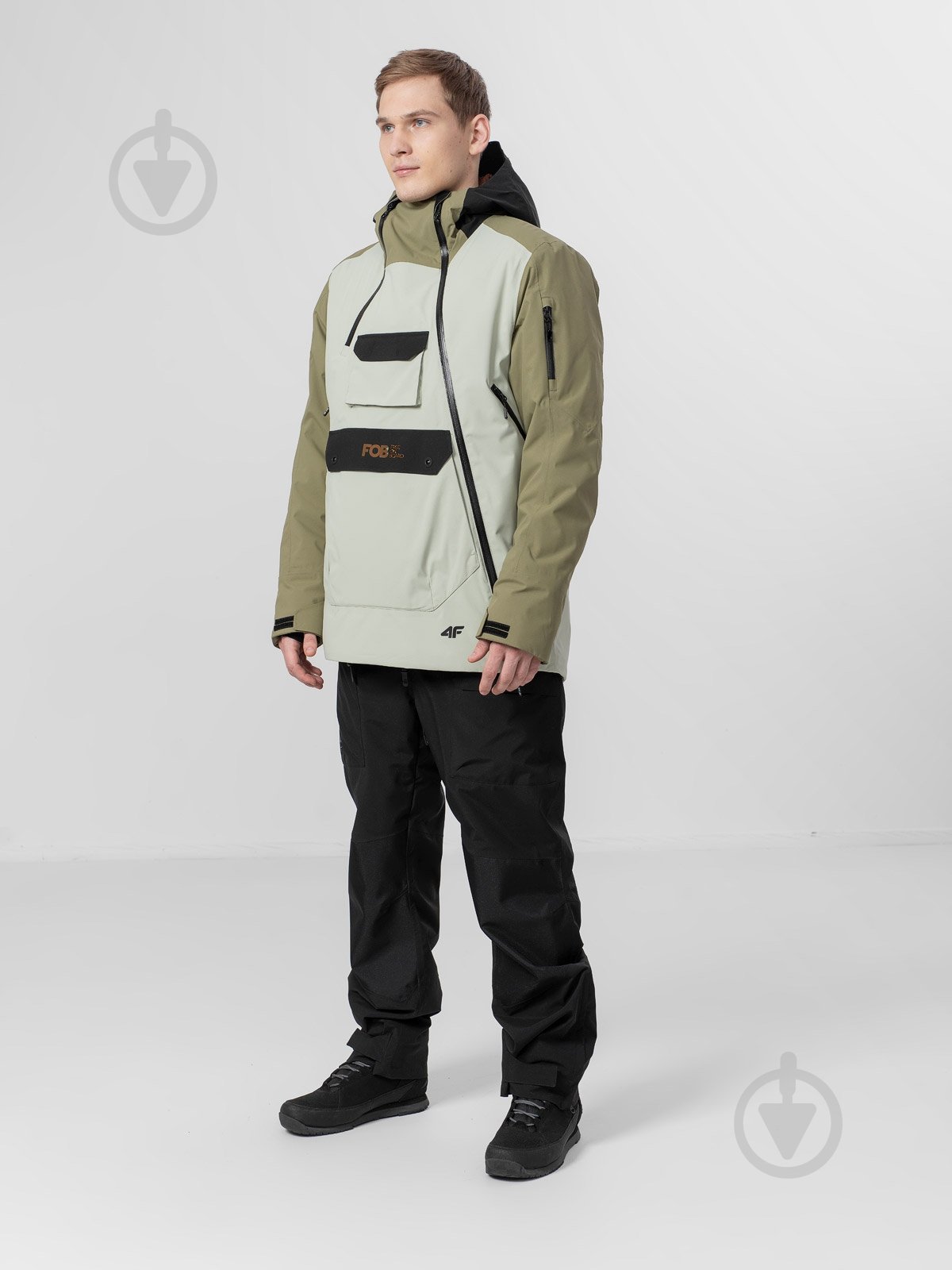 Анорак мужской демисезонный 4F SNOWBOARD JACKET KUMS002 H4Z22-KUMS002-44S р.S оливковый - фото 2 Анорак мужской демисезонный 4F SNOWBOARD JACKET KUMS002 H4Z22-KUMS002-44S р.S оливковый - фото 2