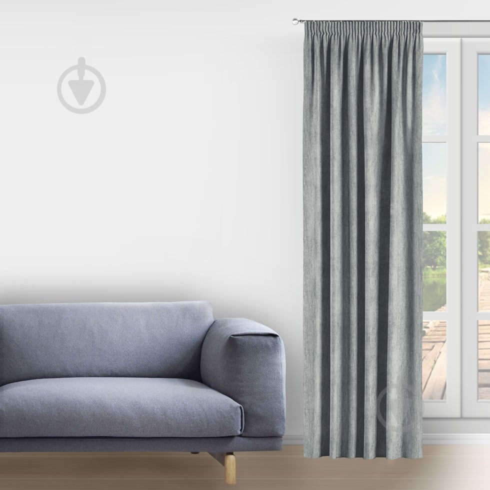 Штора Avrora 200x285 см меланжево-сірий Decora textile - фото 1