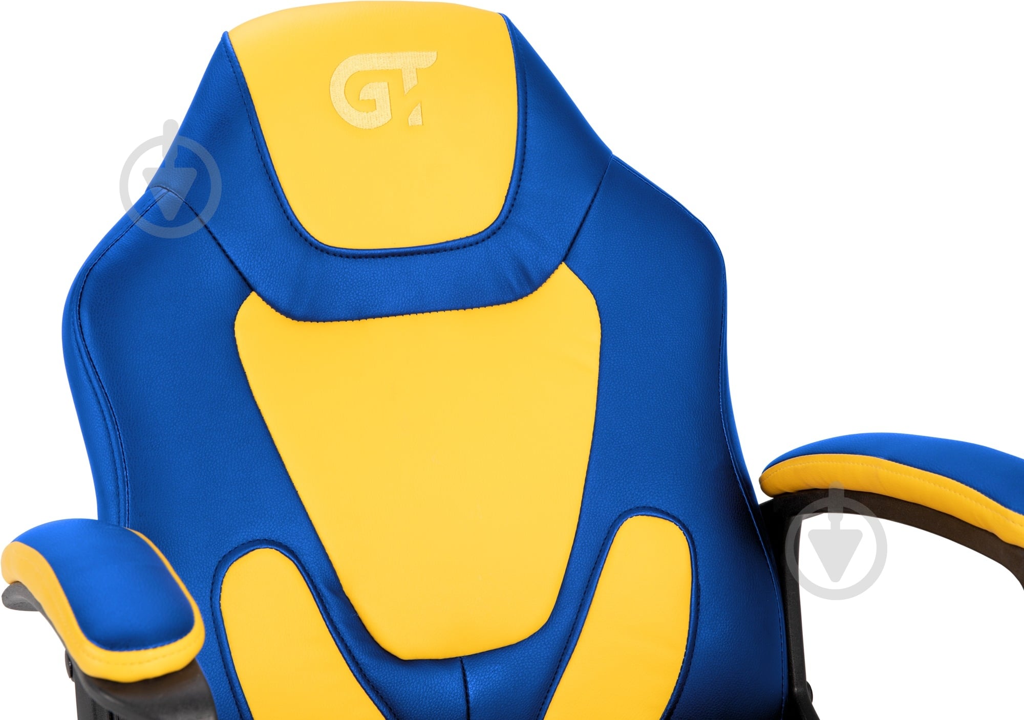 Кресло GT Racer X-1414 синий/желтый - фото 6