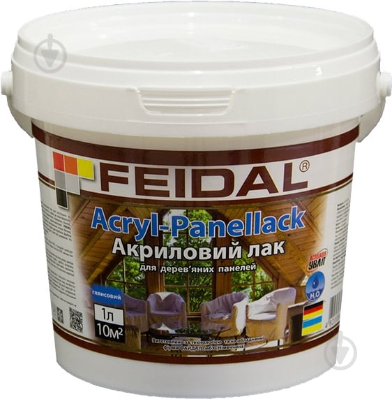 Лак Acryl-Panellack Feidal глянец 1 л прозрачный - фото 1
