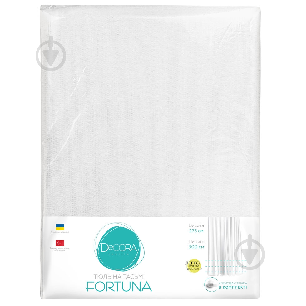 Тюль Fortuna 300х275 см белый Decora textile - фото 3