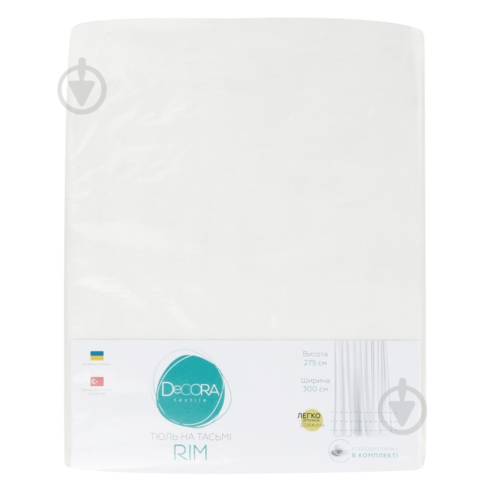 Тюль Rim 300х275 см белый Decora textile - фото 3 Тюль Rim 300х275 см белый Decora textile - фото 3