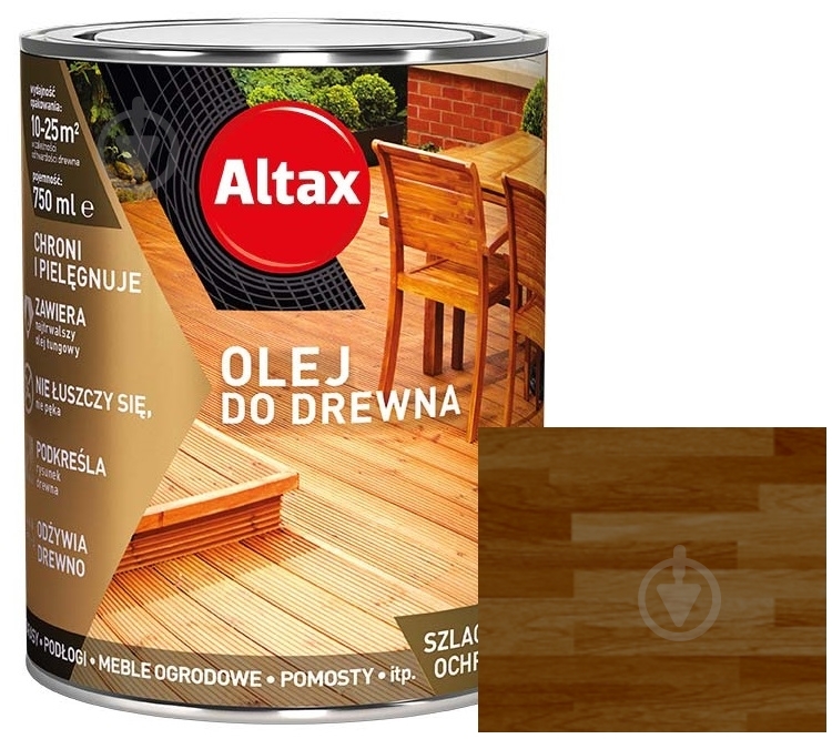 Олія для деревини Altax тік напівмат 0,75 л - фото 1