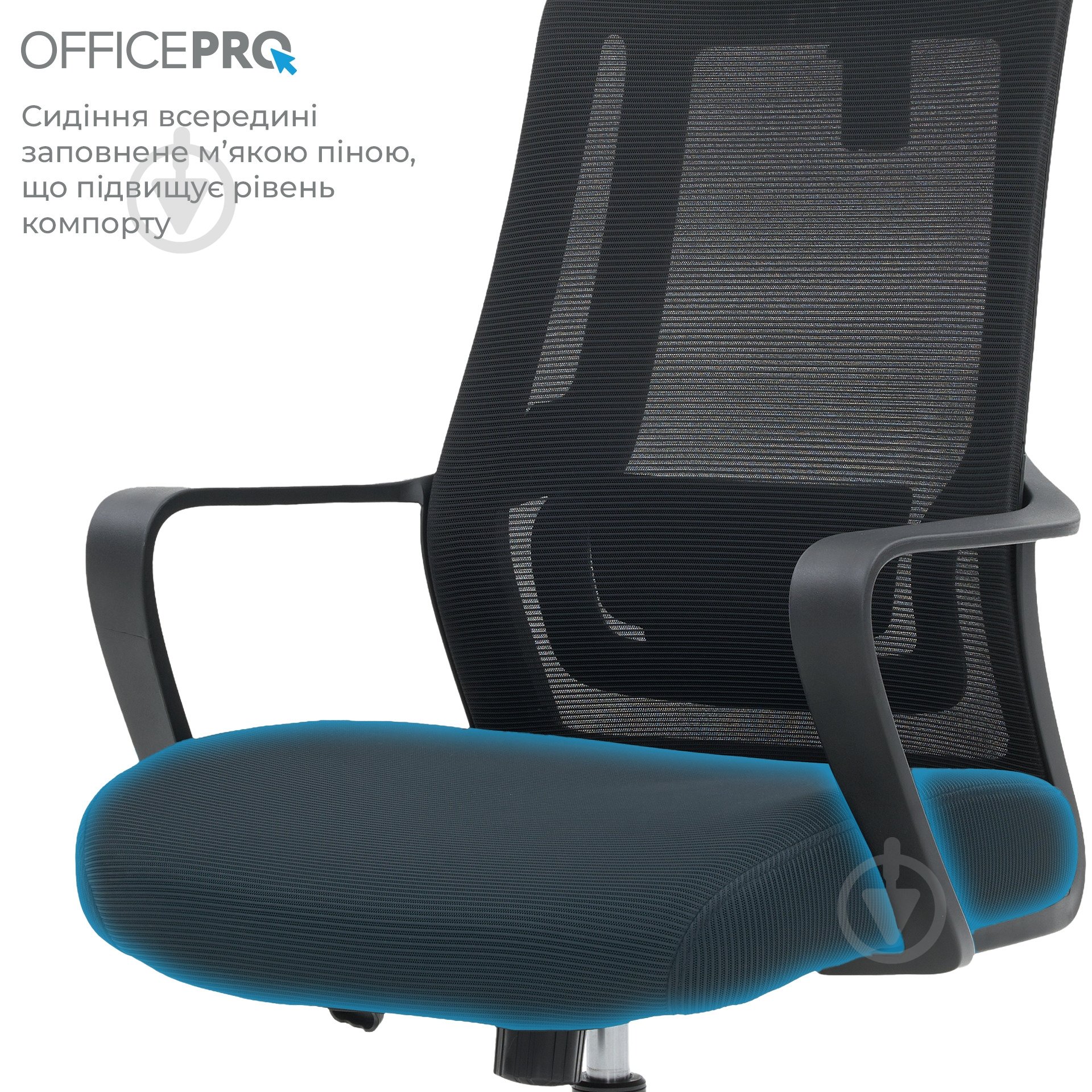Крісло офісне OfficePro Harmony OC310-B-B-B Black чорний - фото 12