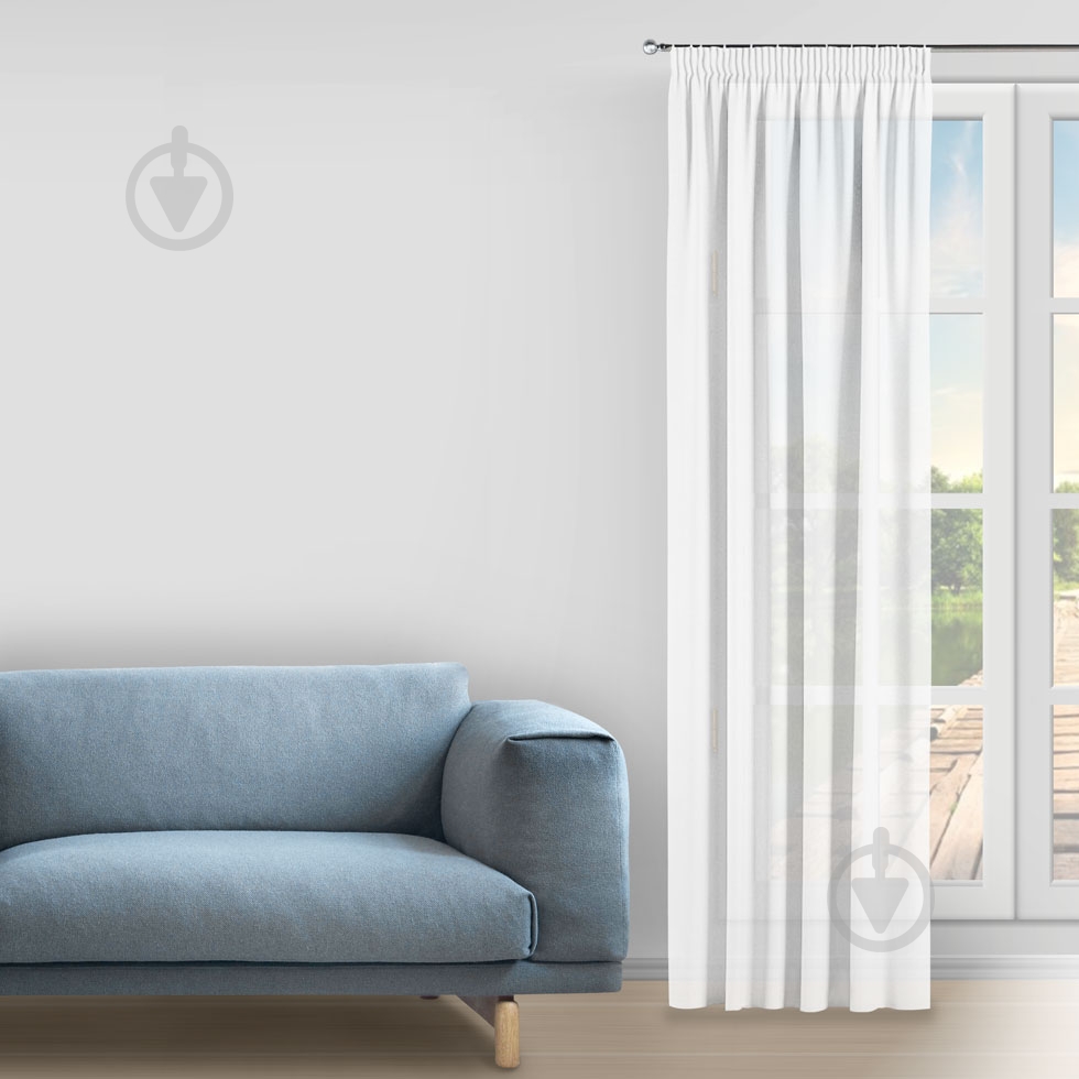 Гардина Crep 400х285 см белый Decora textile - фото 1 Гардина Crep 400х285 см белый Decora textile - фото 1