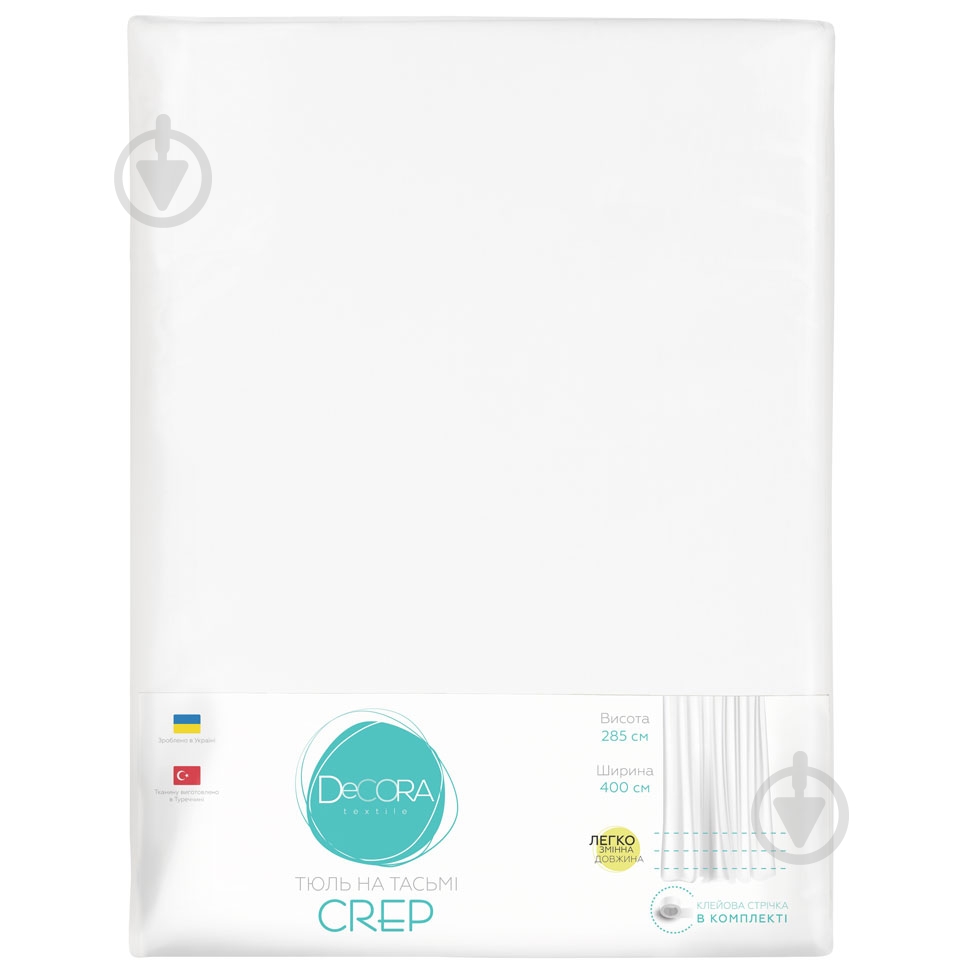 Гардина Crep 400х285 см белый Decora textile - фото 3 Гардина Crep 400х285 см белый Decora textile - фото 3
