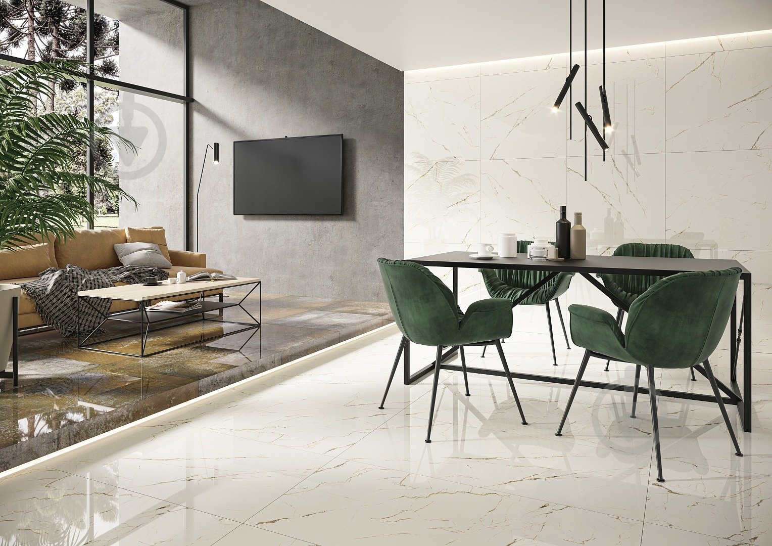 Плитка Ceramika Paradyz Lambrate bianco rekt pol 59,8x119,8 см - фото 3