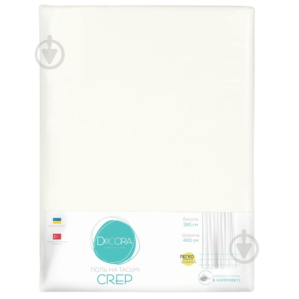 Гардина Crep 400х285 см бежевий Decora textile - фото 3 Гардина Crep 400х285 см бежевий Decora textile - фото 3