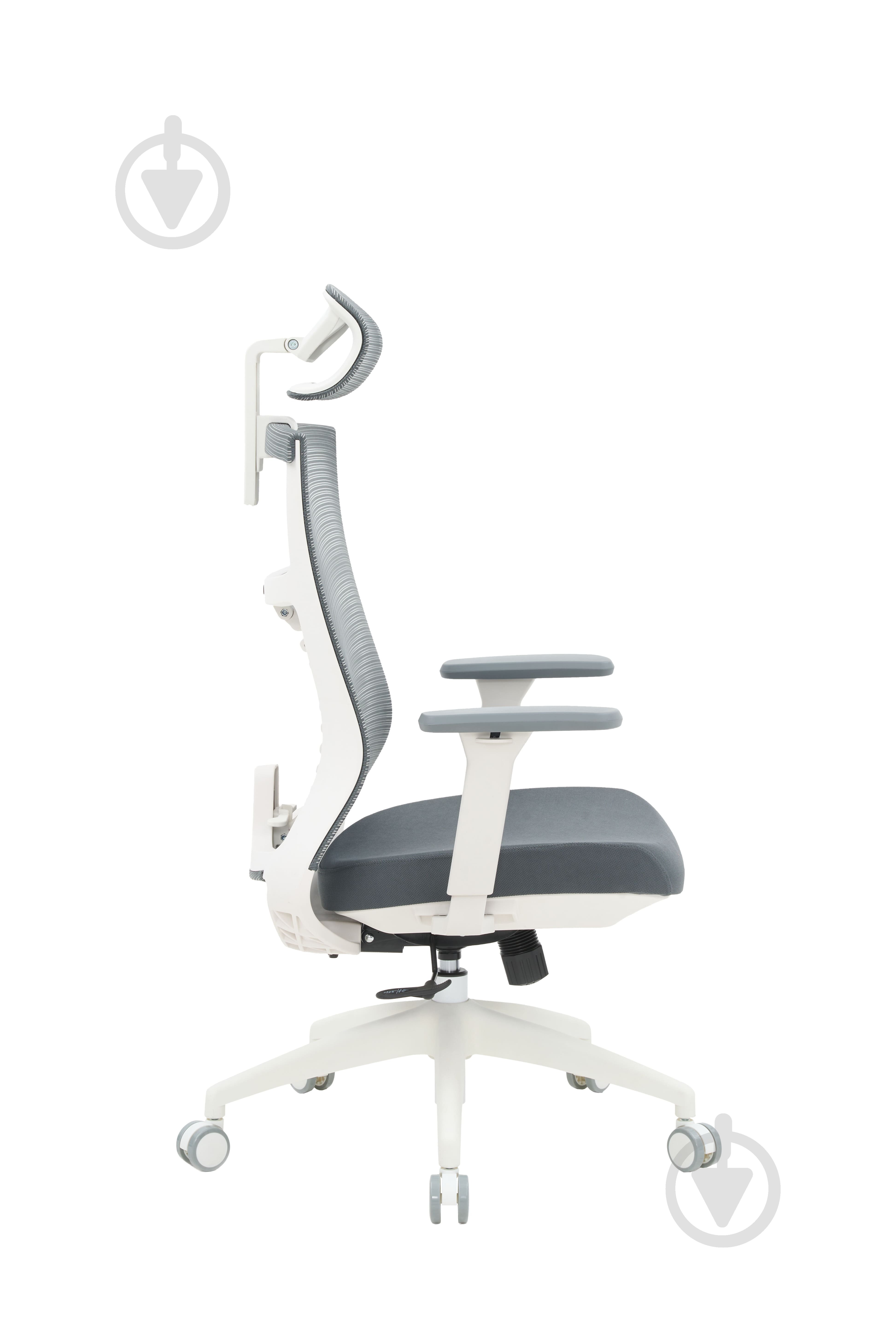 Крісло офісне OfficePro Officepro Balance OC550-W-DG-DG White/Dark Gray темно-сірий - фото 5