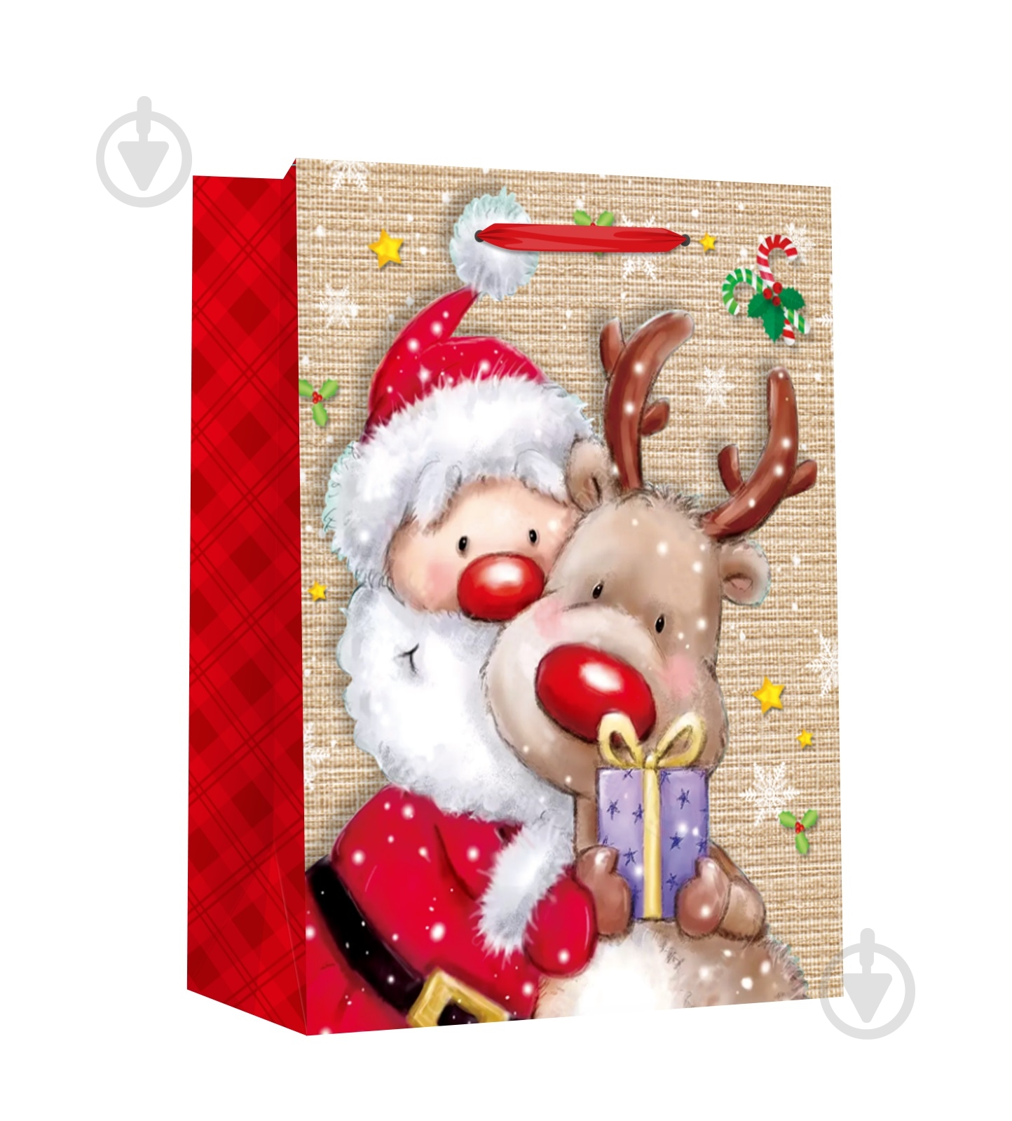 Пакет подарочный MEDIUM Санта в ассортименте - фото 4