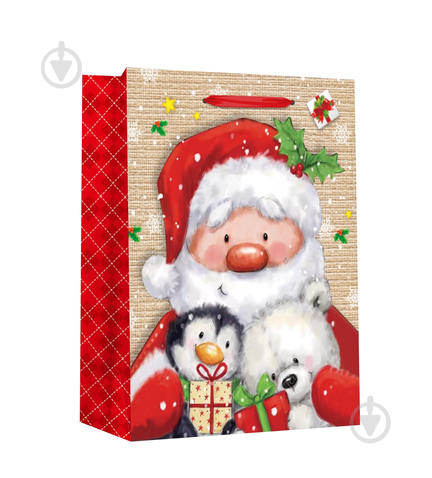 Пакет подарочный MEDIUM Санта в ассортименте - фото 3