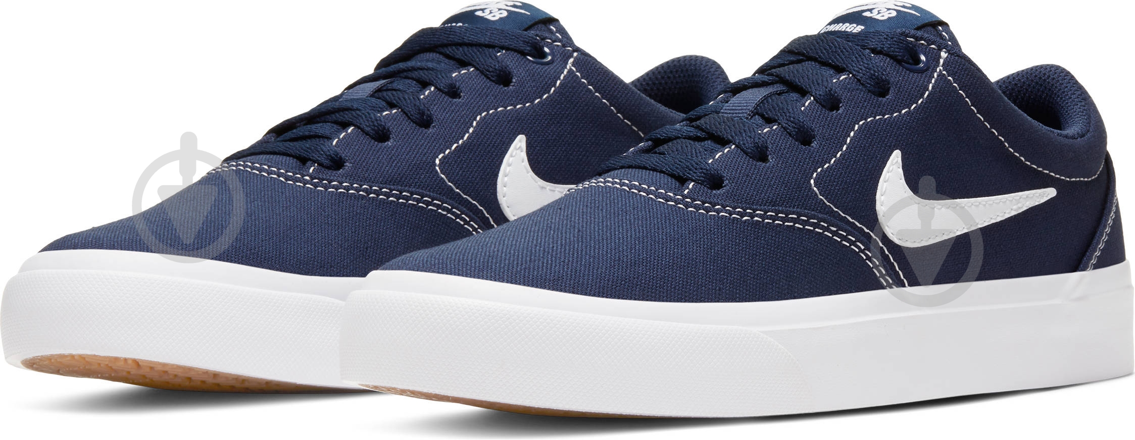 Кроссовки для мальчиков демисезонные Nike SB CHARGE CNVS (GS) CQ0260-400 р.36 темно-синие - фото 1