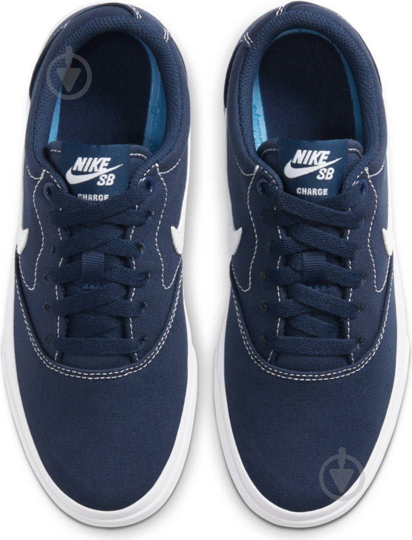 Кроссовки для мальчиков демисезонные Nike SB CHARGE CNVS (GS) CQ0260-400 р.36 темно-синие - фото 7