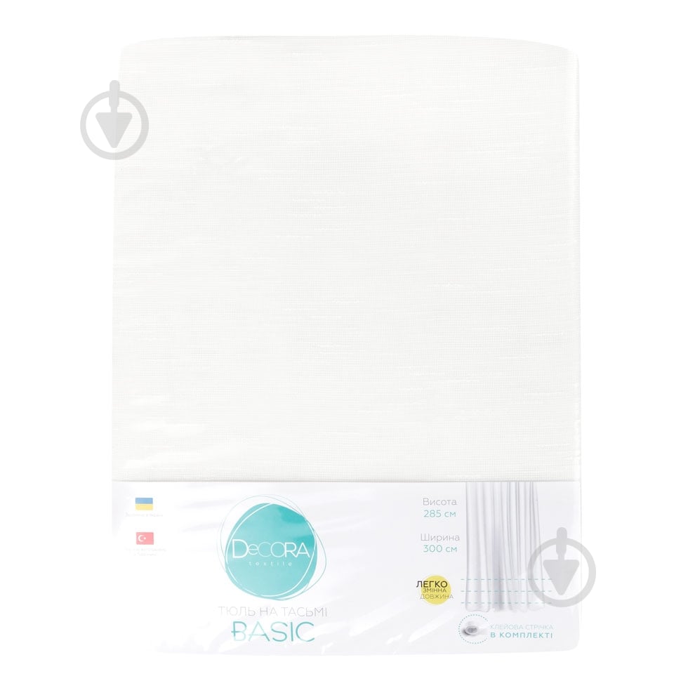 Тюль Basic 300x285 см белая полоска Decora textile - фото 3