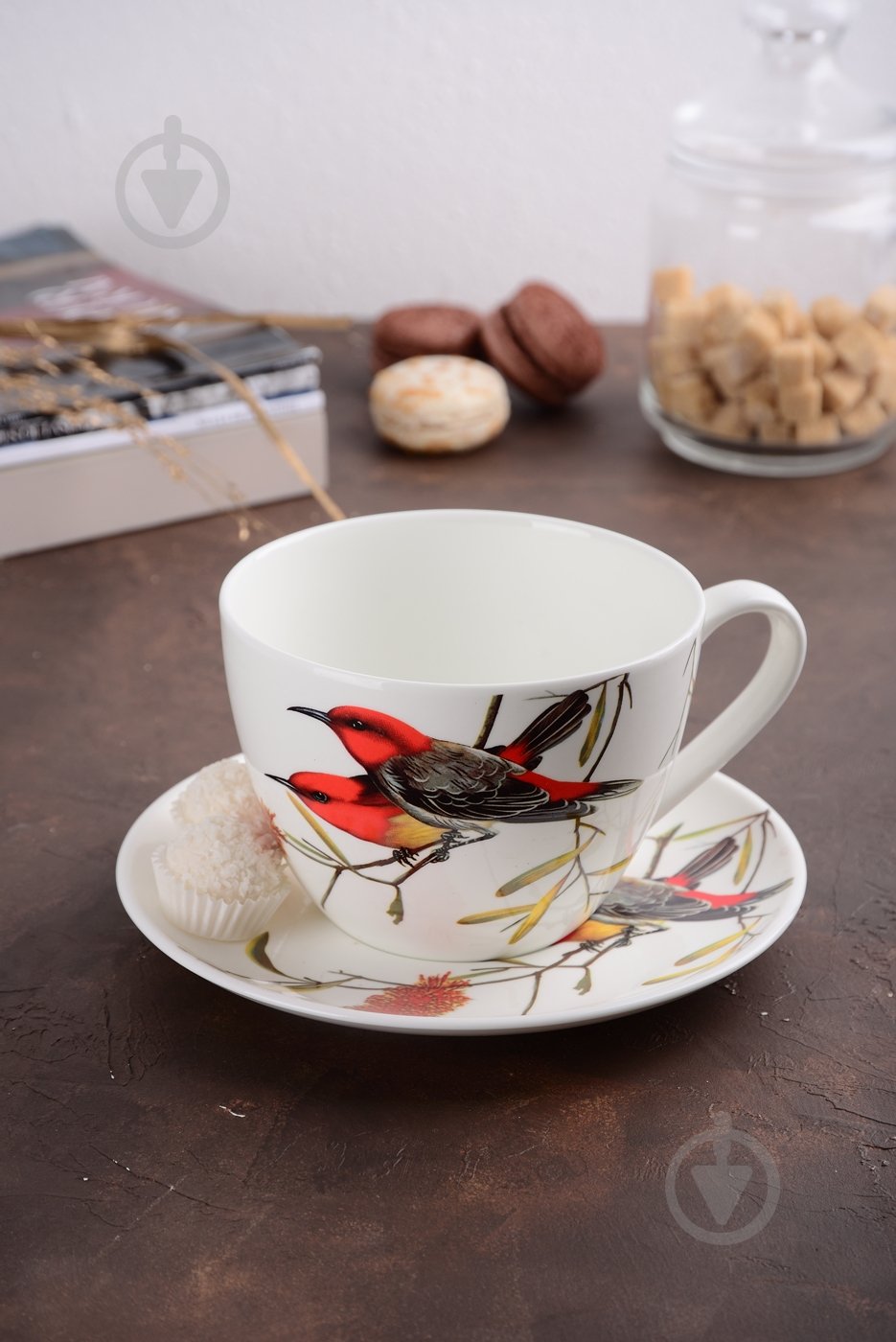 Чашка с блюдцем Limited Edition Bird 550 мл в подарочной упаковке (YF6009) - фото 6 Чашка с блюдцем Limited Edition Bird 550 мл в подарочной упаковке (YF6009) - фото 6