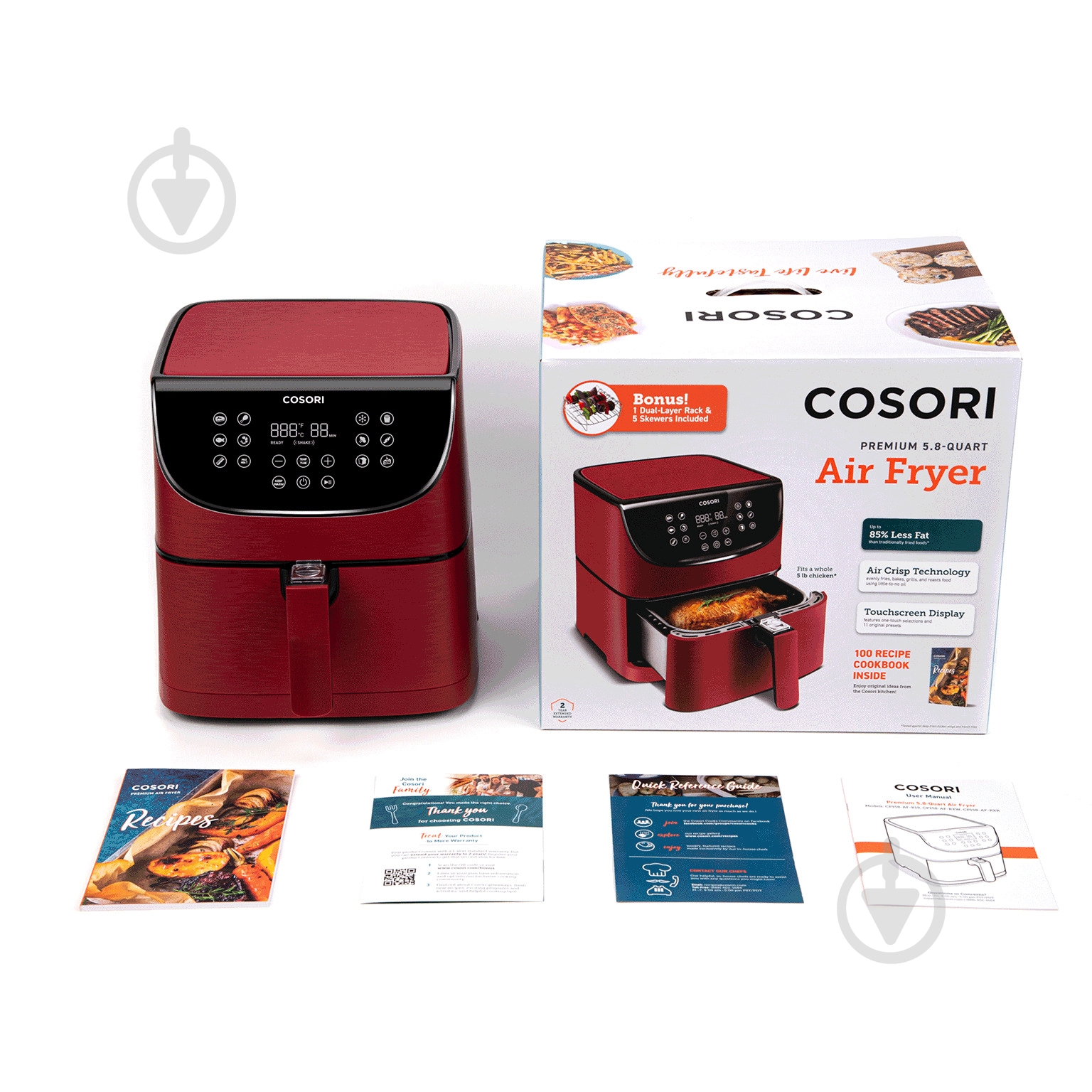 Мультипечь Cosori Premium CP158-AF-RXR Red (KAAPAFCSNEU0021) - фото 8