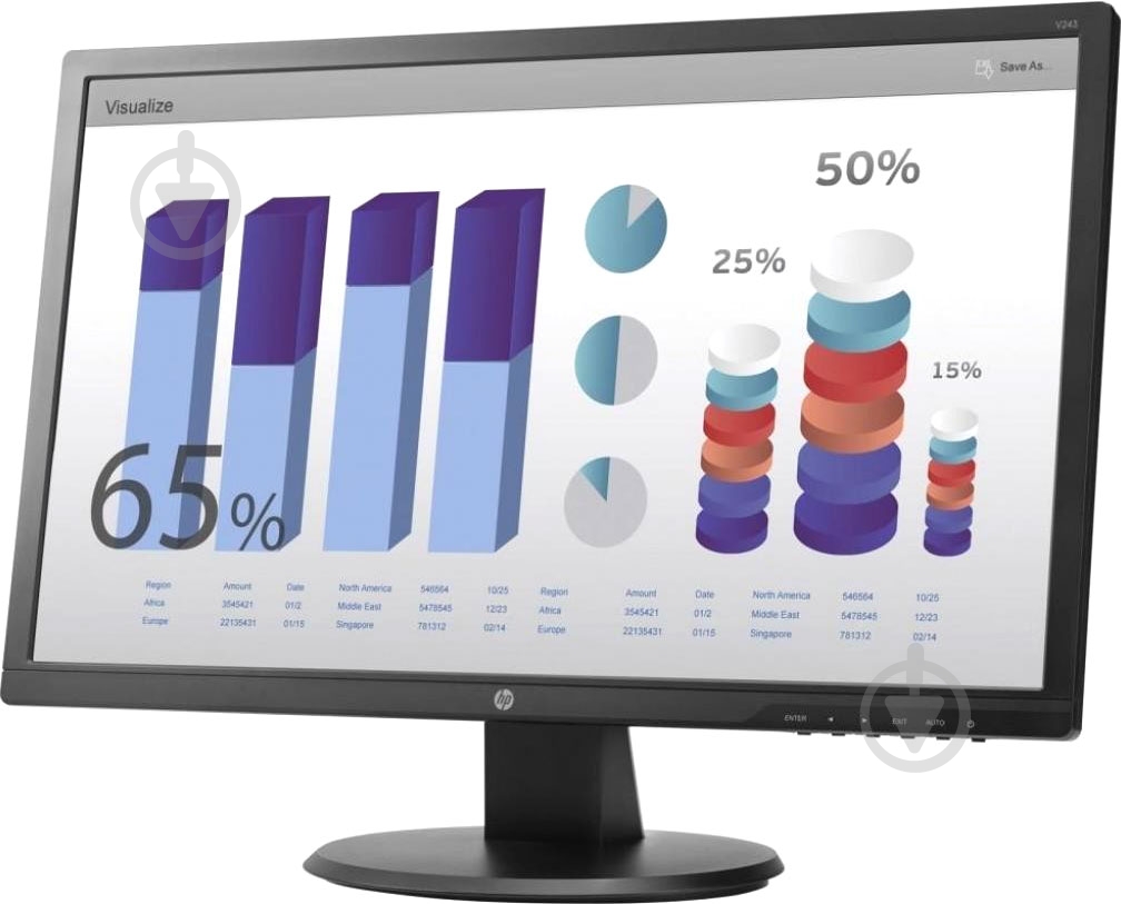 Монитор HP V243 24" (W3R46AA) - фото 3 Монитор HP V243 24" (W3R46AA) - фото 3