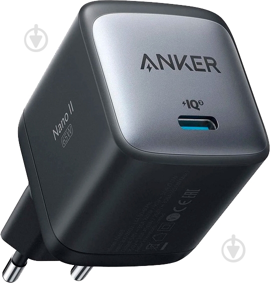 Мережевий зарядний пристрій Anker PowerPort III Nano II 65W USB-C black - фото 1 Мережевий зарядний пристрій Anker PowerPort III Nano II 65W USB-C black - фото 1