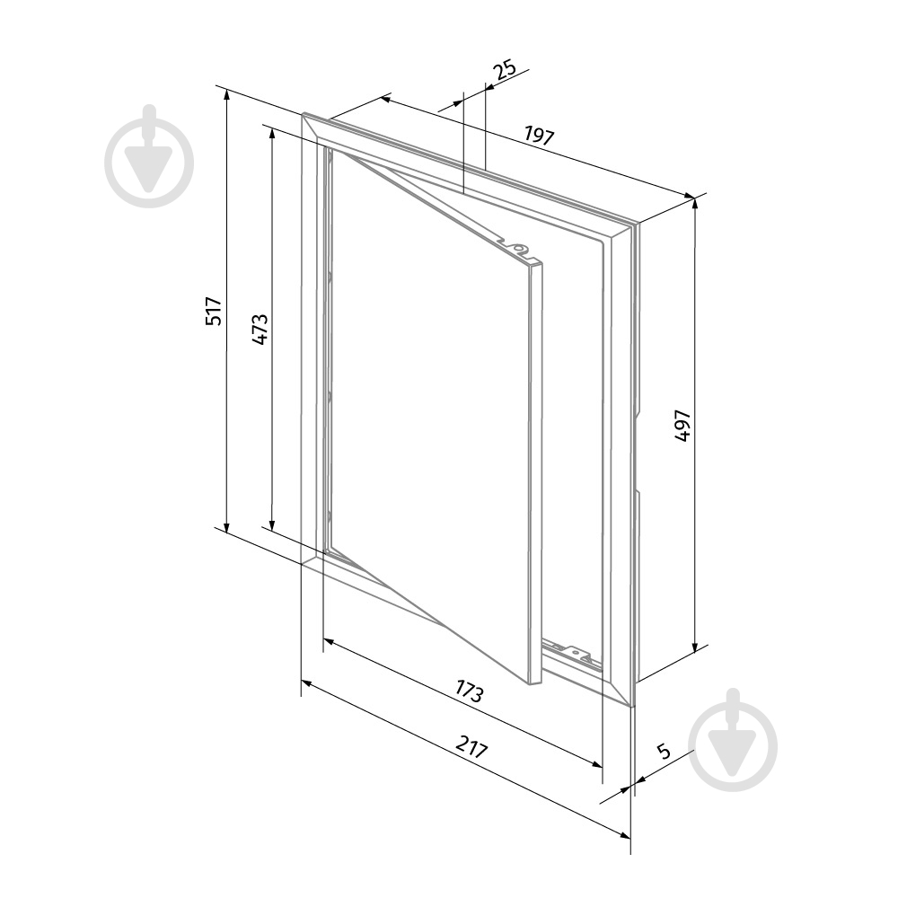 Дверцы ревизионные Вентс пластиковые Д 20x50 см - фото 3
