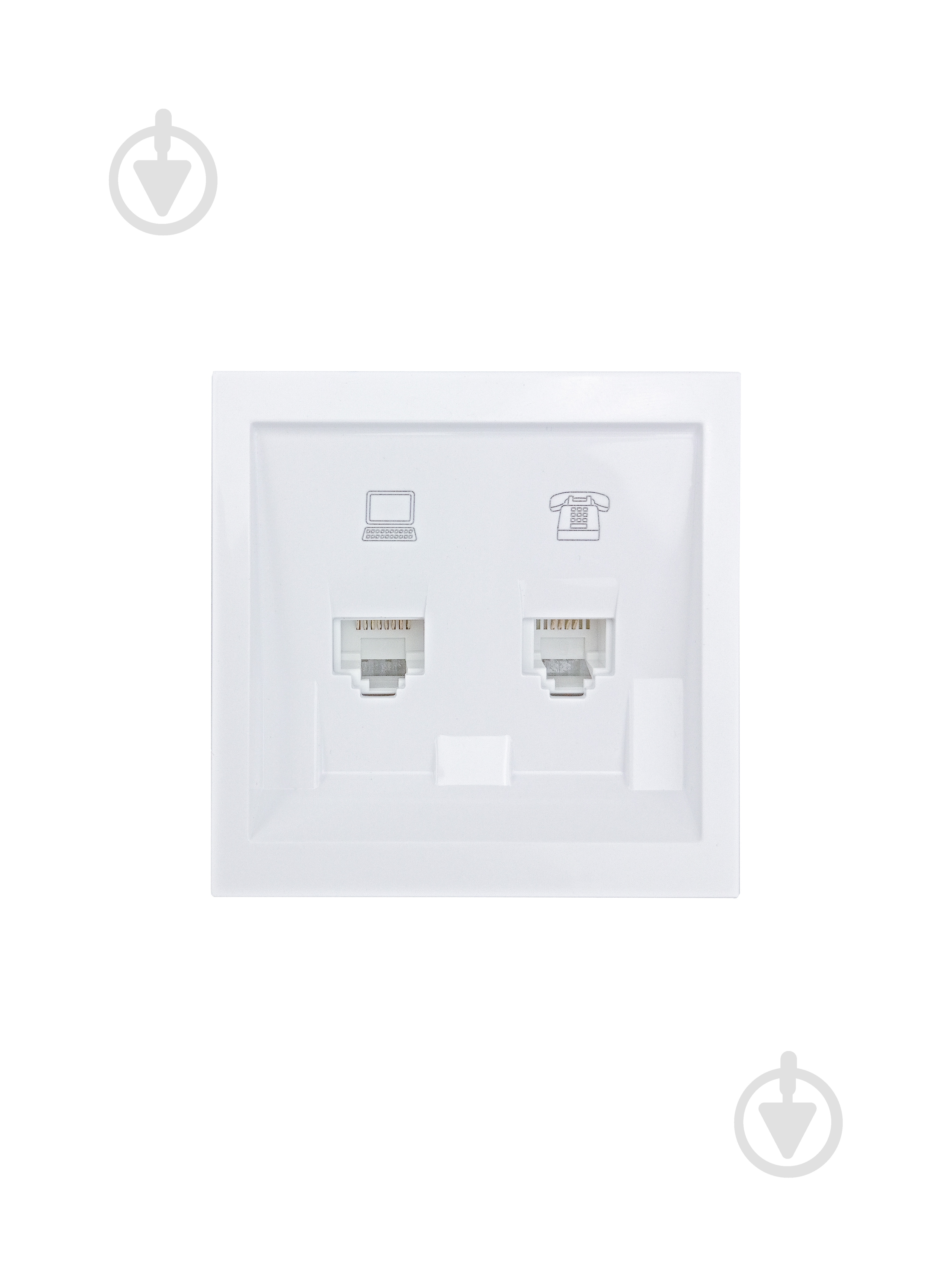 Механізм розетки комп'ютерна + телефонна HausMark Juna IP20 білий 7041-0288-143 - фото 2