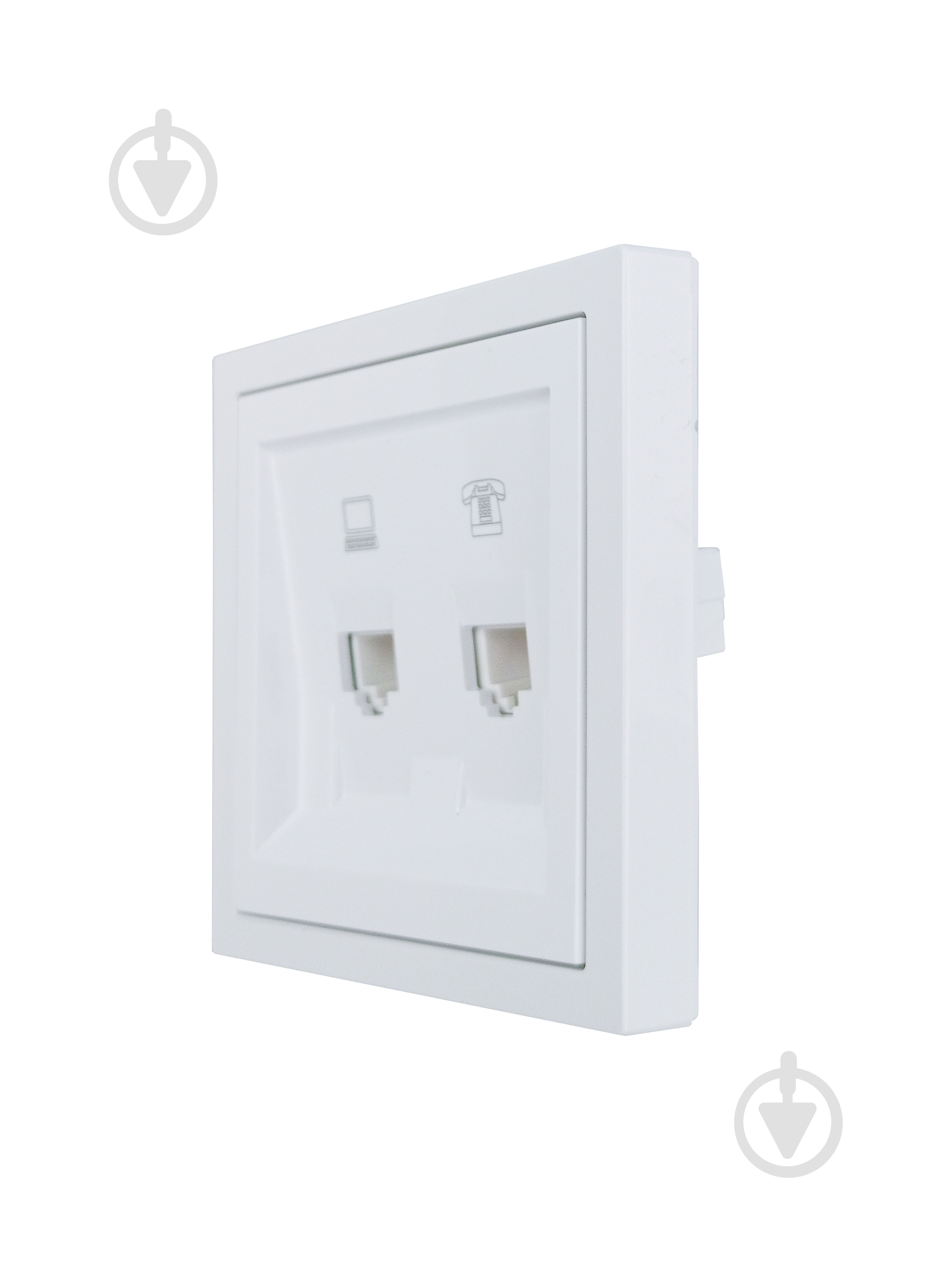 Механізм розетки комп'ютерна + телефонна HausMark Juna IP20 білий 7041-0288-143 - фото 3