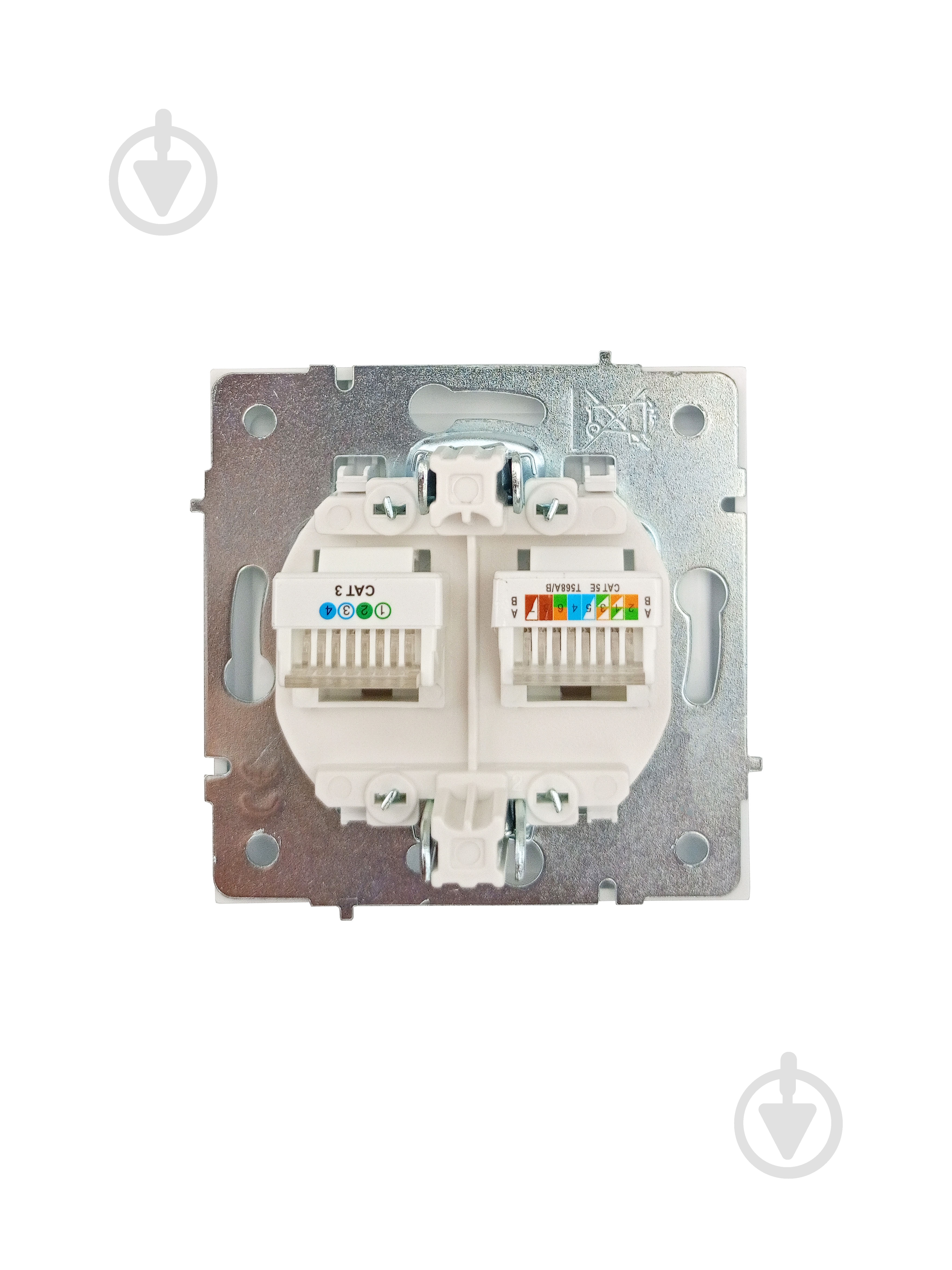 Механізм розетки комп'ютерна + телефонна HausMark Juna IP20 білий 7041-0288-143 - фото 5
