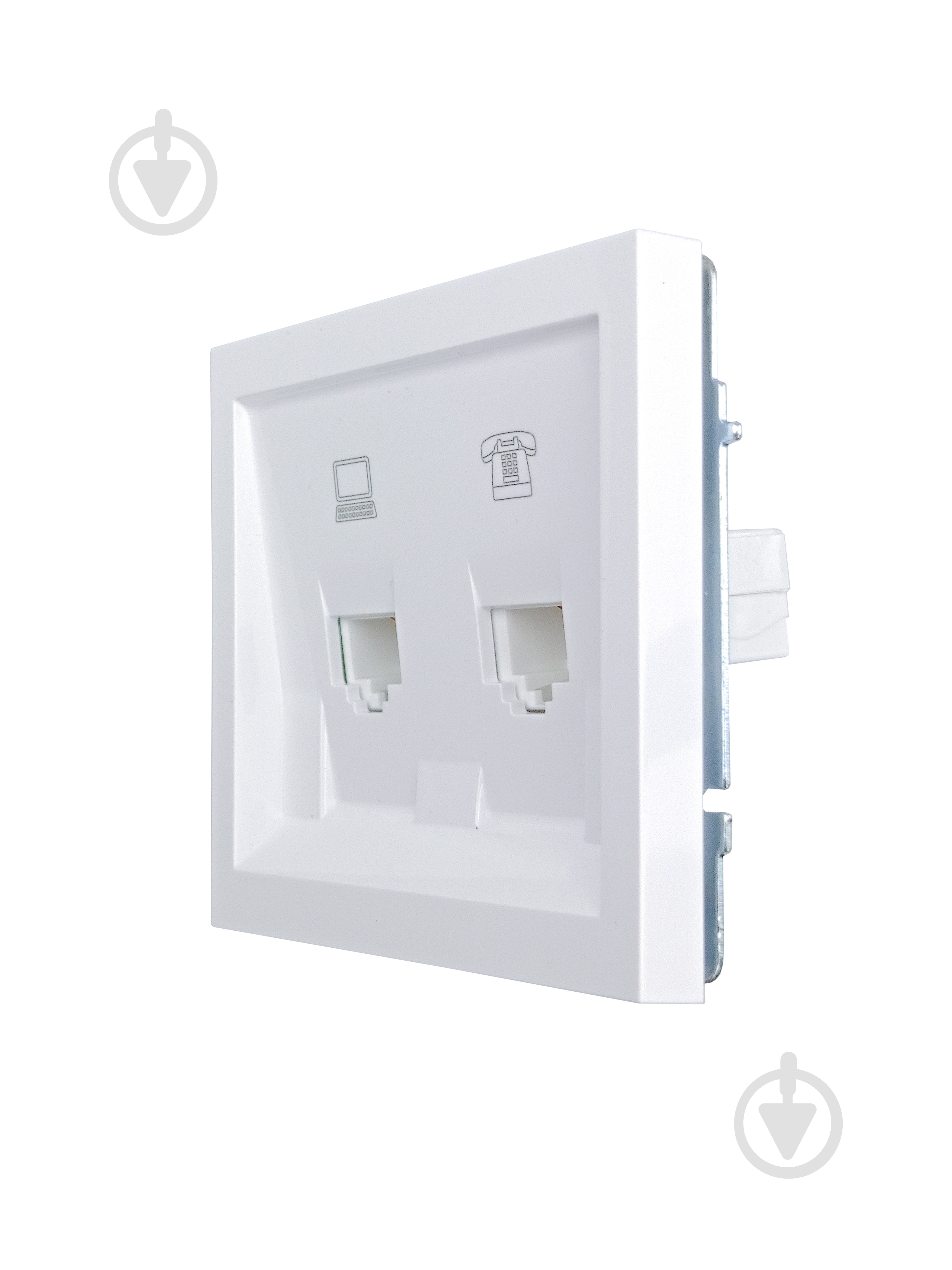 Механізм розетки комп'ютерна + телефонна HausMark Juna IP20 білий 7041-0288-143 - фото 4
