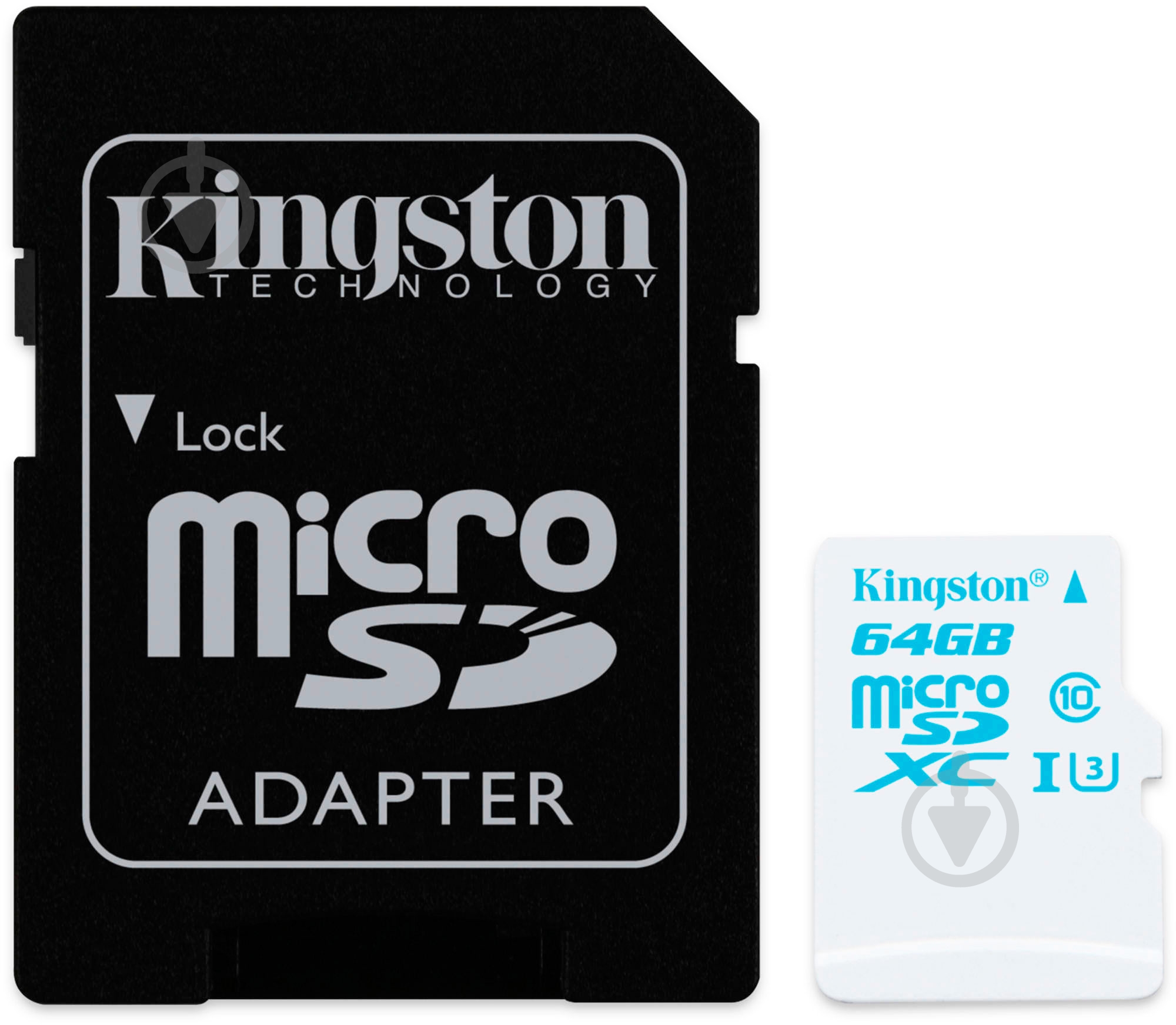 Карта пам'яті Kingston microSDXC 64GB + SD adapter (SDCAC/64GB) - фото 1